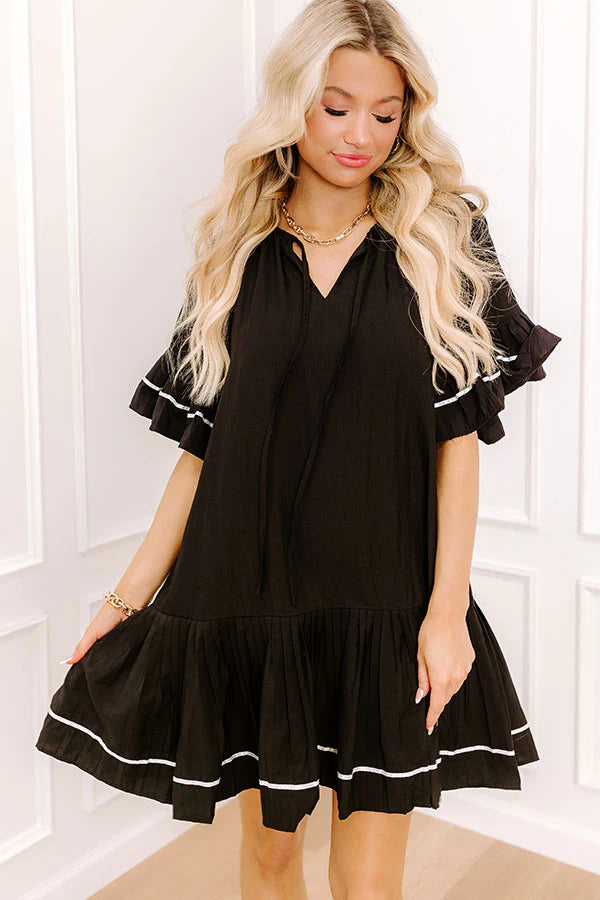 Mimosas On The Patio Mini Dress in Black