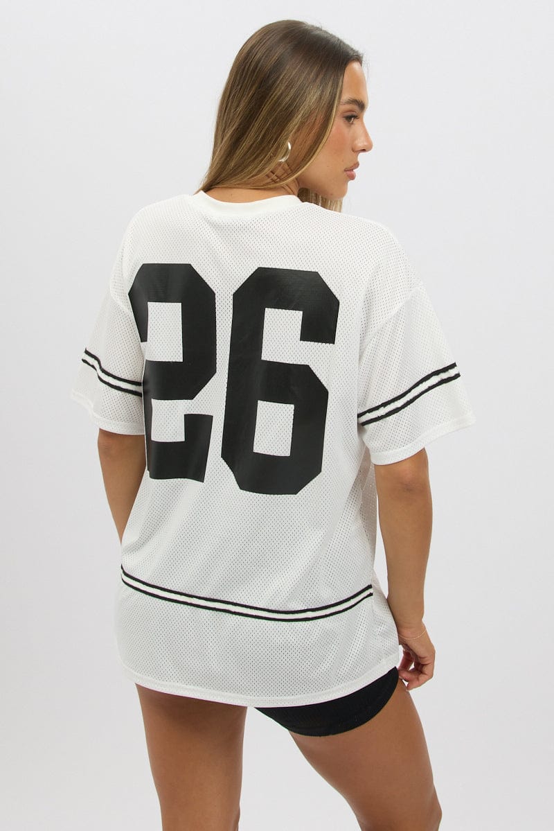 White Graphic Tee Short Sleeve