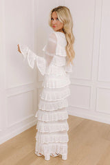 Sweet Whispers Lace Tiered Maxi Dress