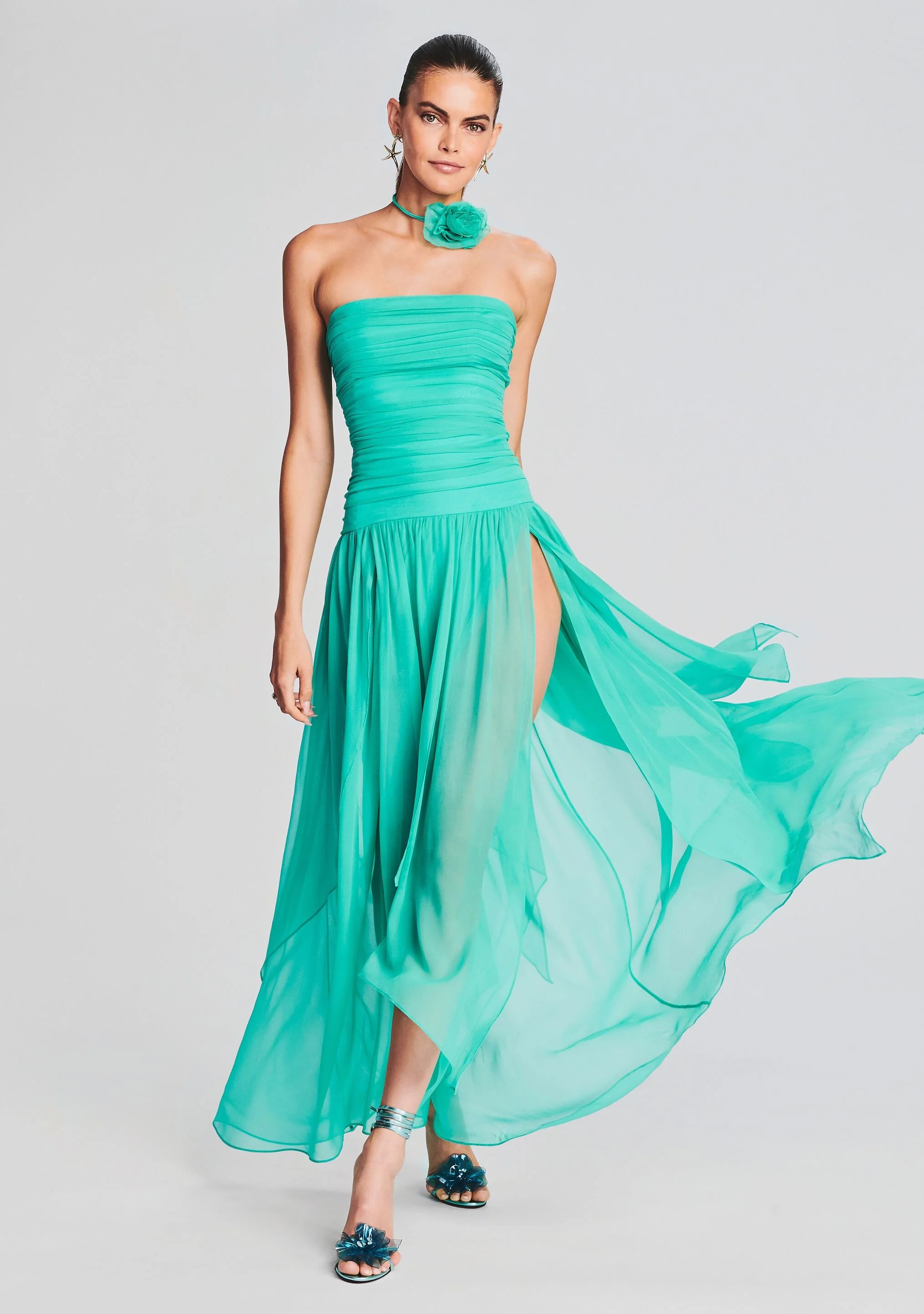 Perola Silk Chiffon Dress