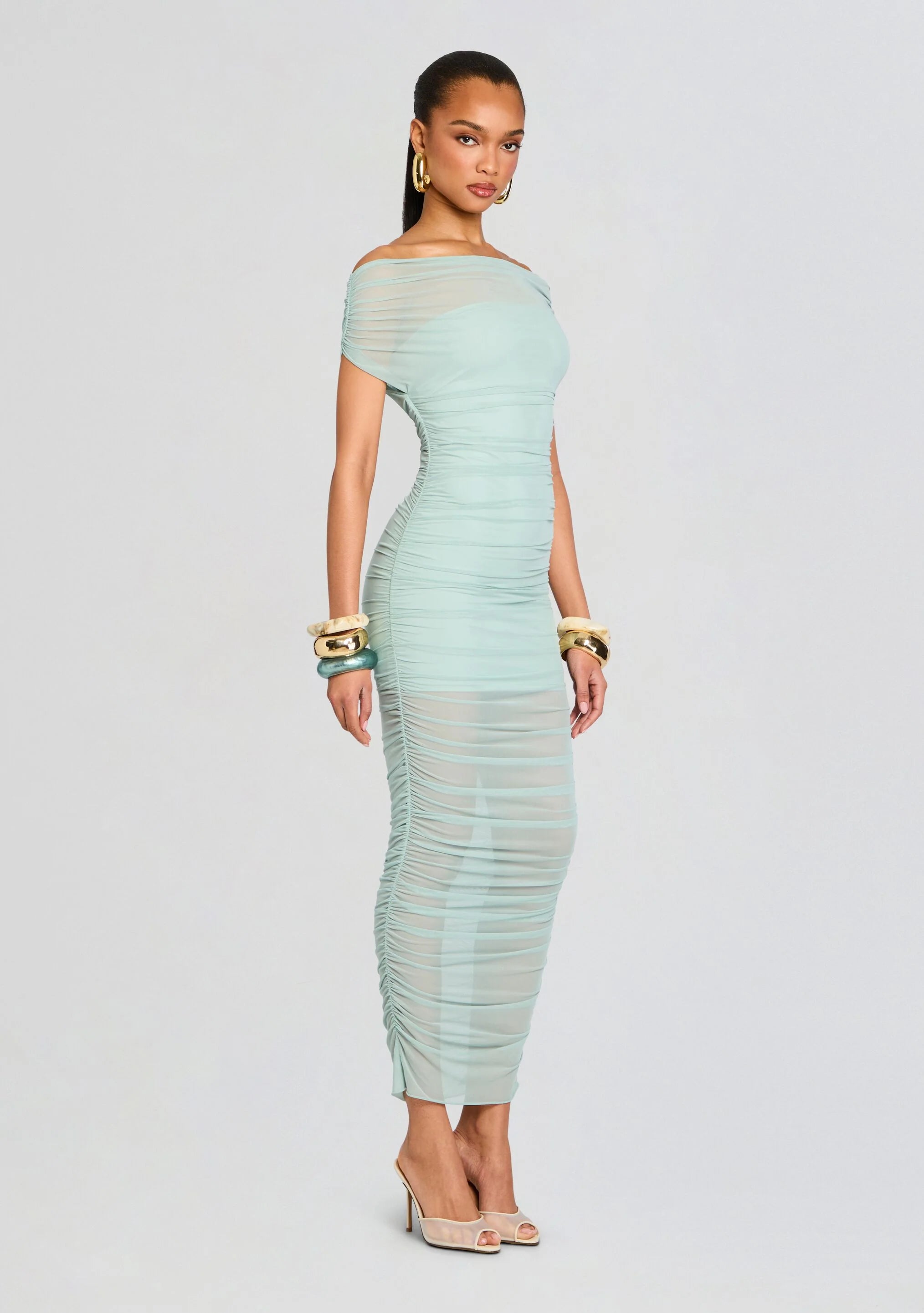 Noel Mesh Midi Dress