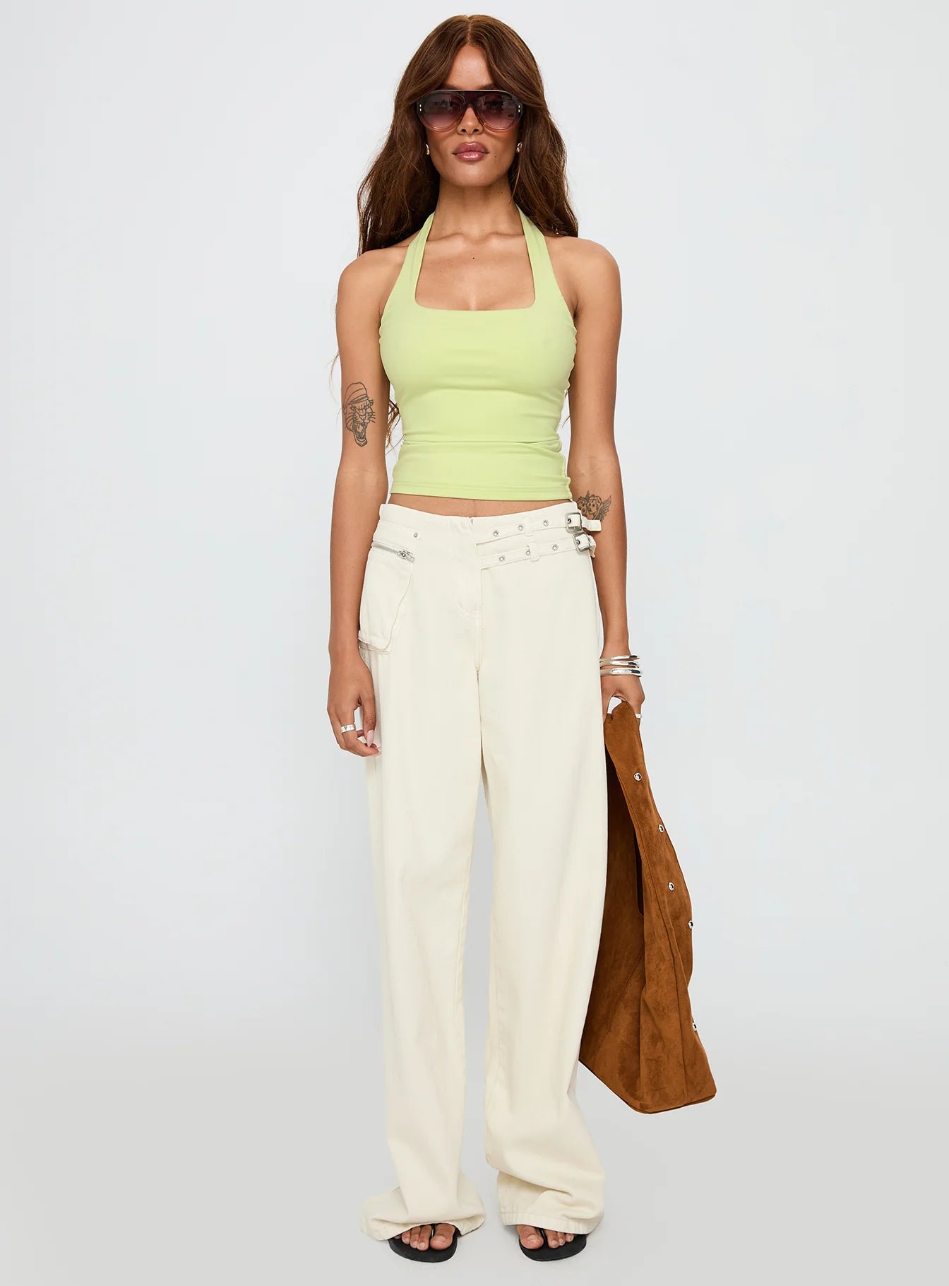 Assumptions Halter Top Sage
