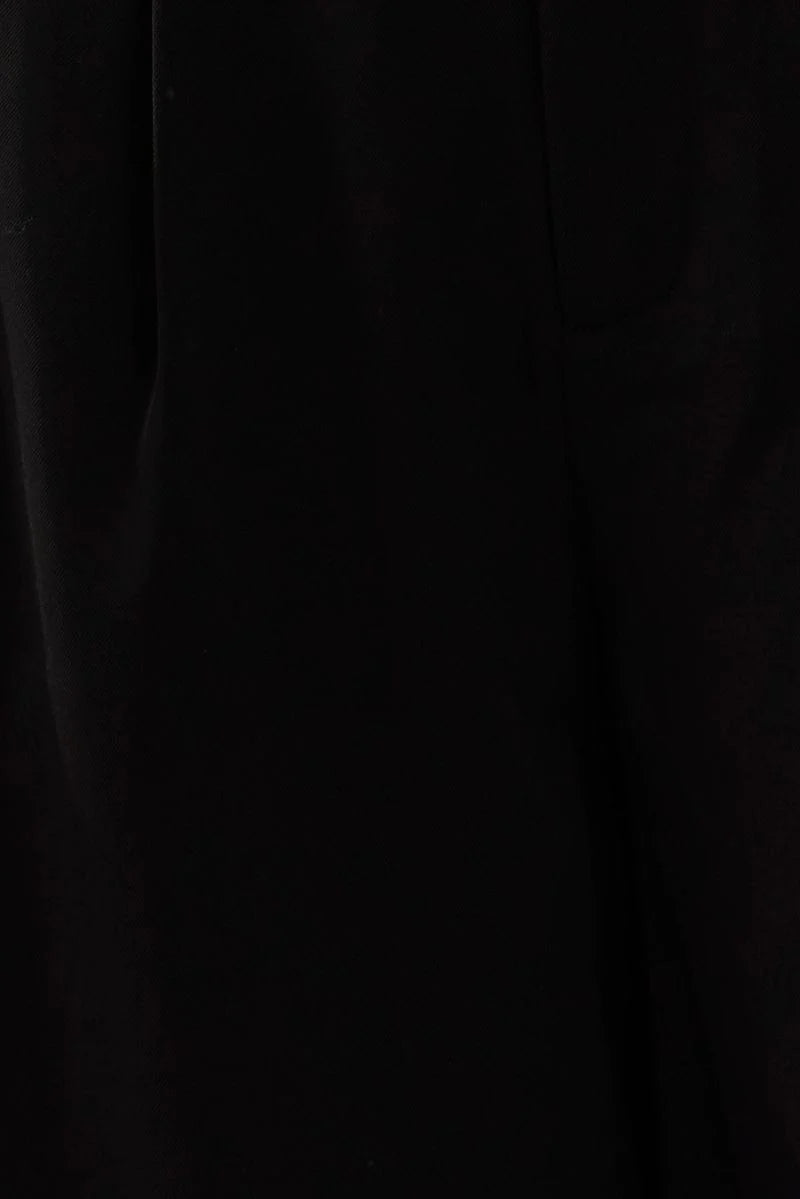 Black Tailored Pants Mid Rise